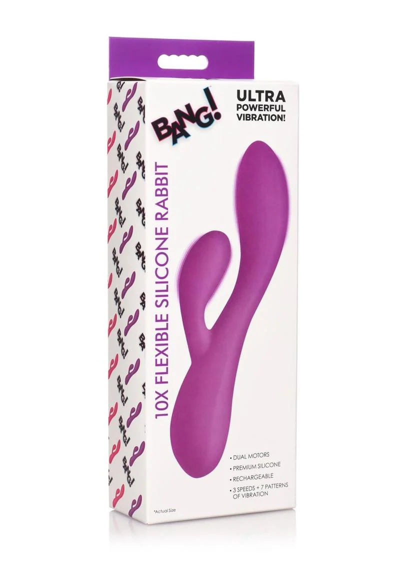 Bang! 10x Flexible Rechargeable Silicone Rabbit - Image 2