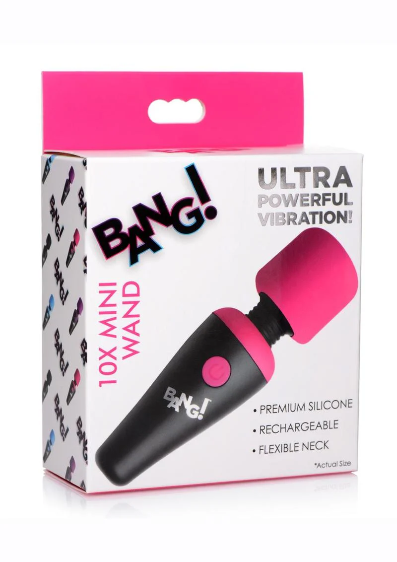 Bang! 10x Vibrating Mini Rechargeable Silicone Wand Massager - Image 6