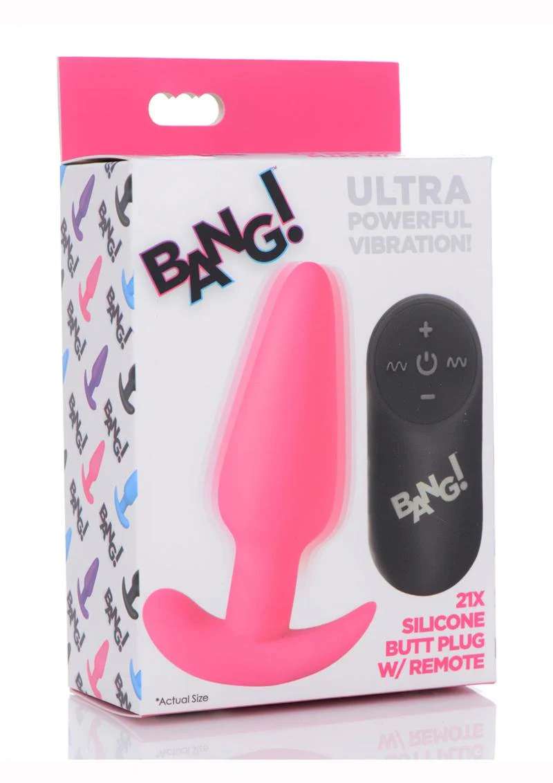 Bang! 21x Vibrating Silicone Rechargeable Butt Plug with Remote Control - Image 10