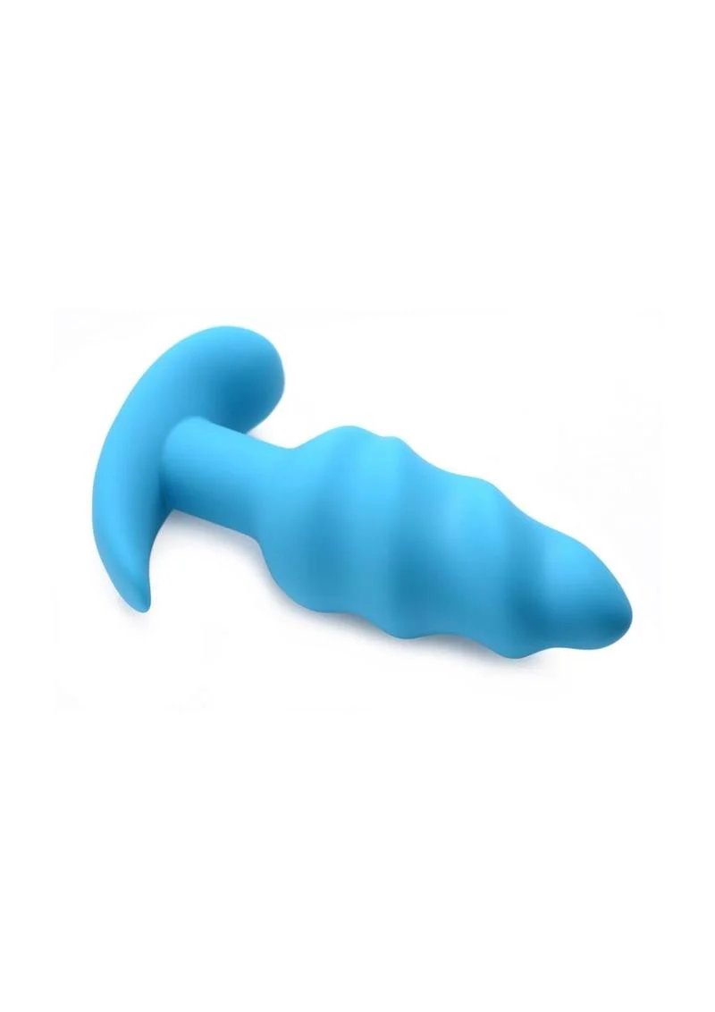 Bang! 21x Vibrating Silicone Rechargeable Swirl Butt Plug with Remote Control - Image 7