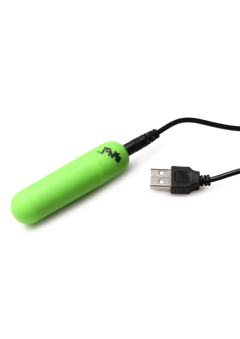 Bang! 28x Glow In The Dark Rechargeable Silicone Bullet with Remote - Image 4
