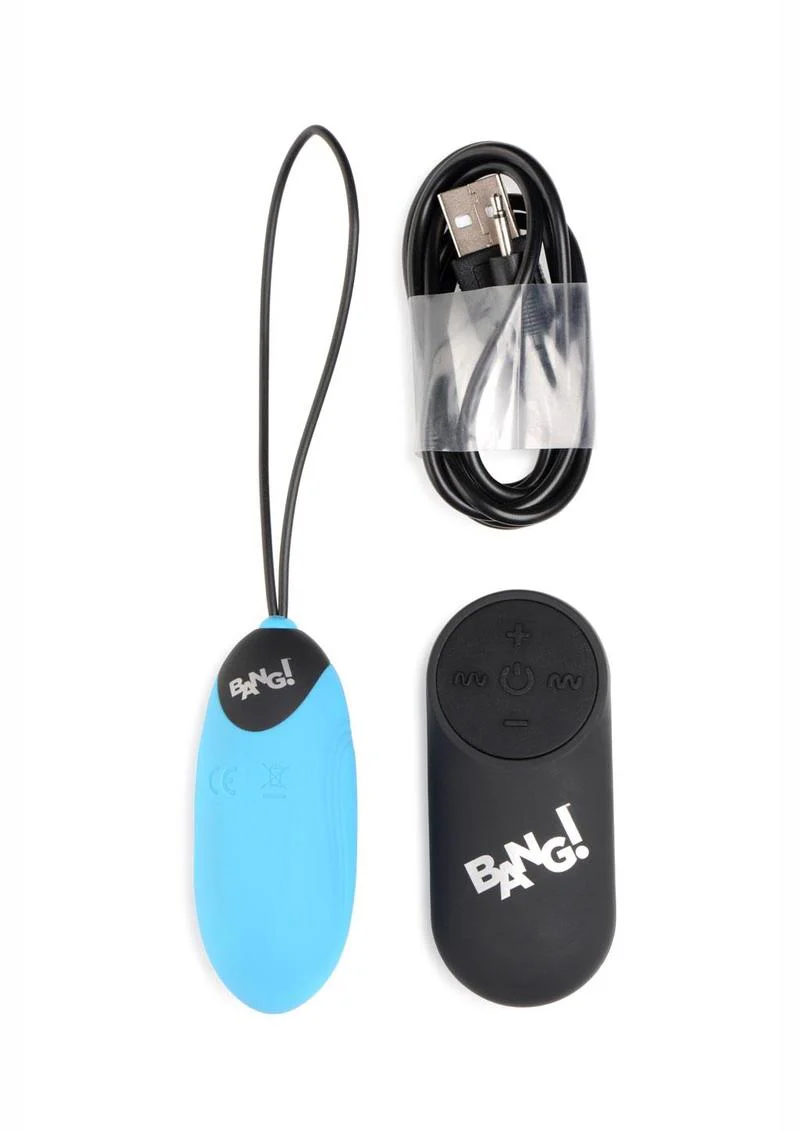 Bang! 28x Grooved Rechargeable Silicone Egg with Remote Control - Image 4