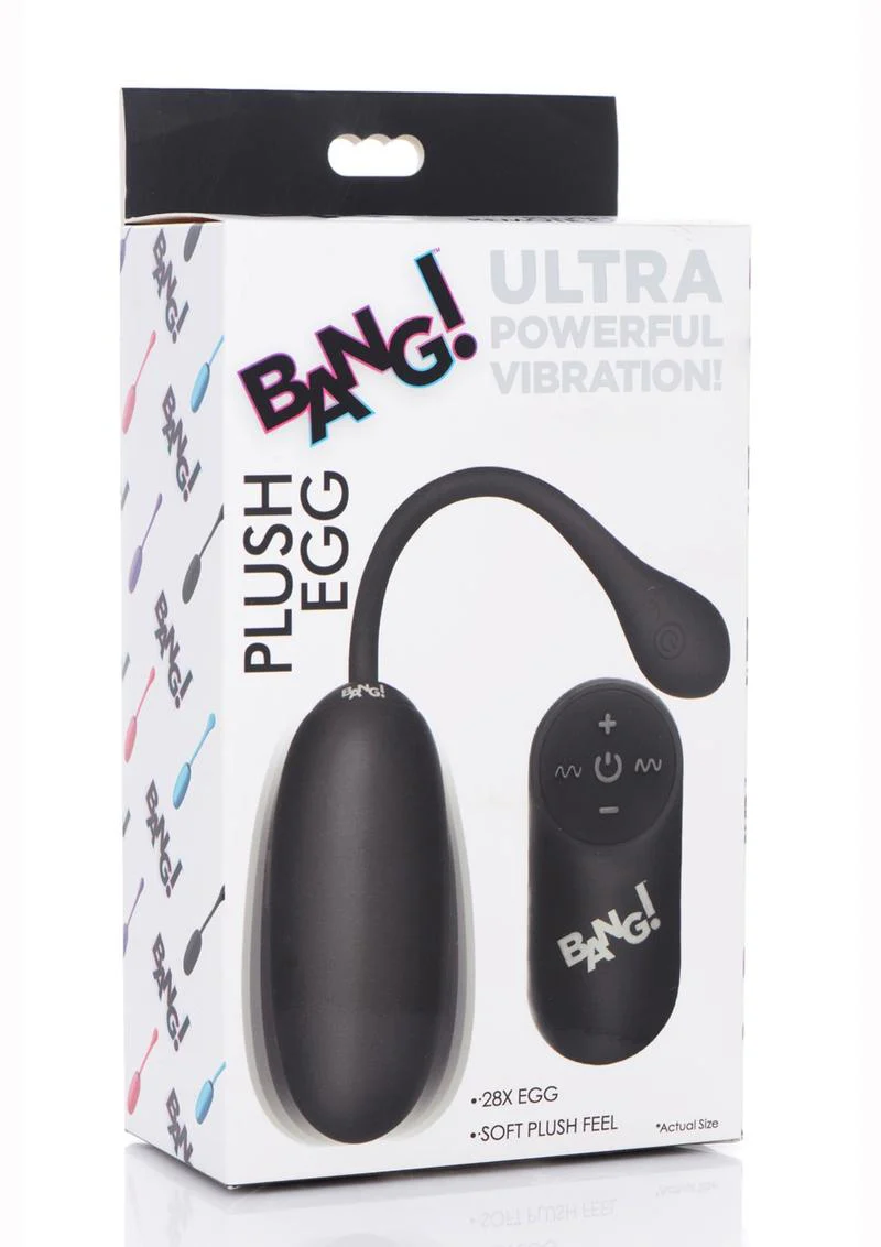 Bang! 28x Plush Silicone Rechargeable Egg with Remote Control - Image 2