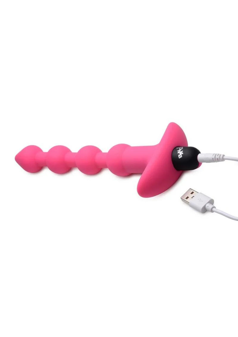 Bang! Vibrating Silicone Rechargeable Anal Beads with Remote Control - Image 11