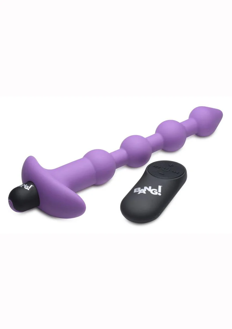 Bang! Vibrating Silicone Rechargeable Anal Beads with Remote Control - Image 13