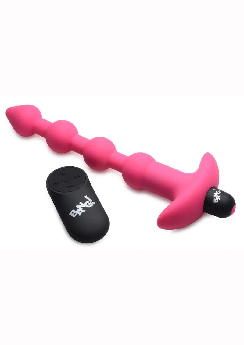Bang! Vibrating Silicone Rechargeable Anal Beads with Remote Control - Image 9