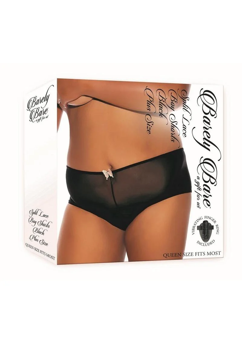 Barely Bare Split Lace Boy Shorts - Image 5