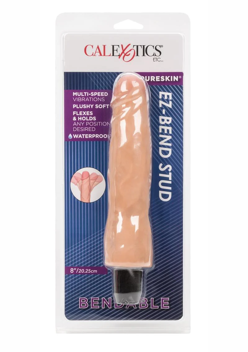 Bendable Pureskin EZ-Bend Stud Vibrating Dildo - Image 2