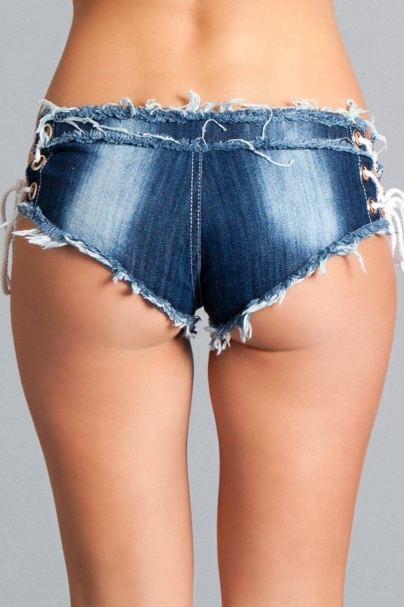 BeWicked - BWJ4 Sexy Cut Off Low Waist Denim Jeans - Image 3