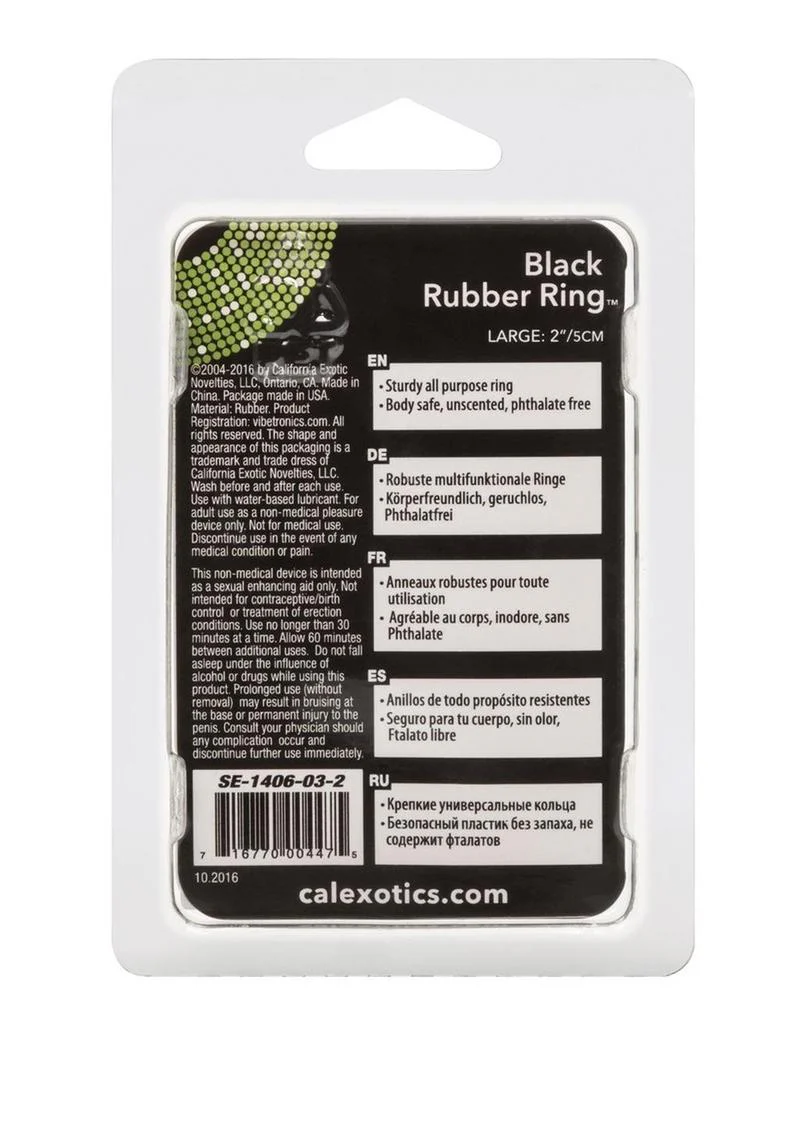 Black Rubber Cock Ring - Image 11
