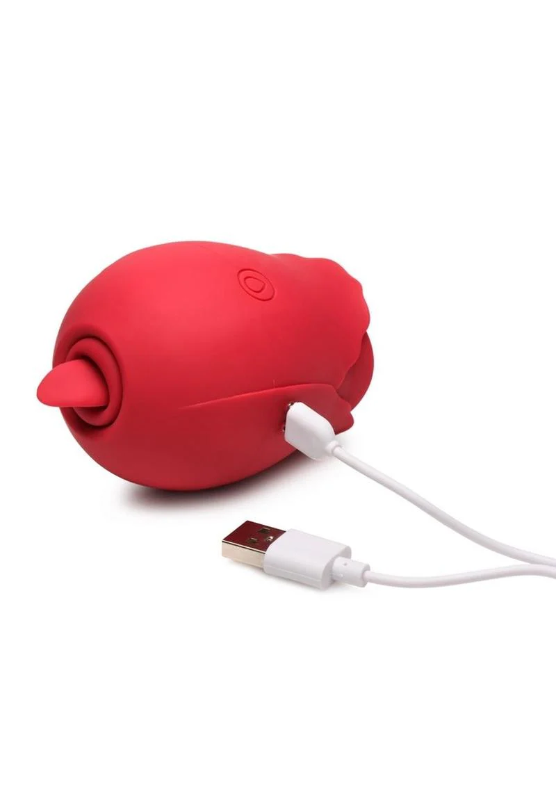 Bloomgasm Double Tease Rose 10x Rechargeable Silicone Sucking and Licking Stimulator - Image 4