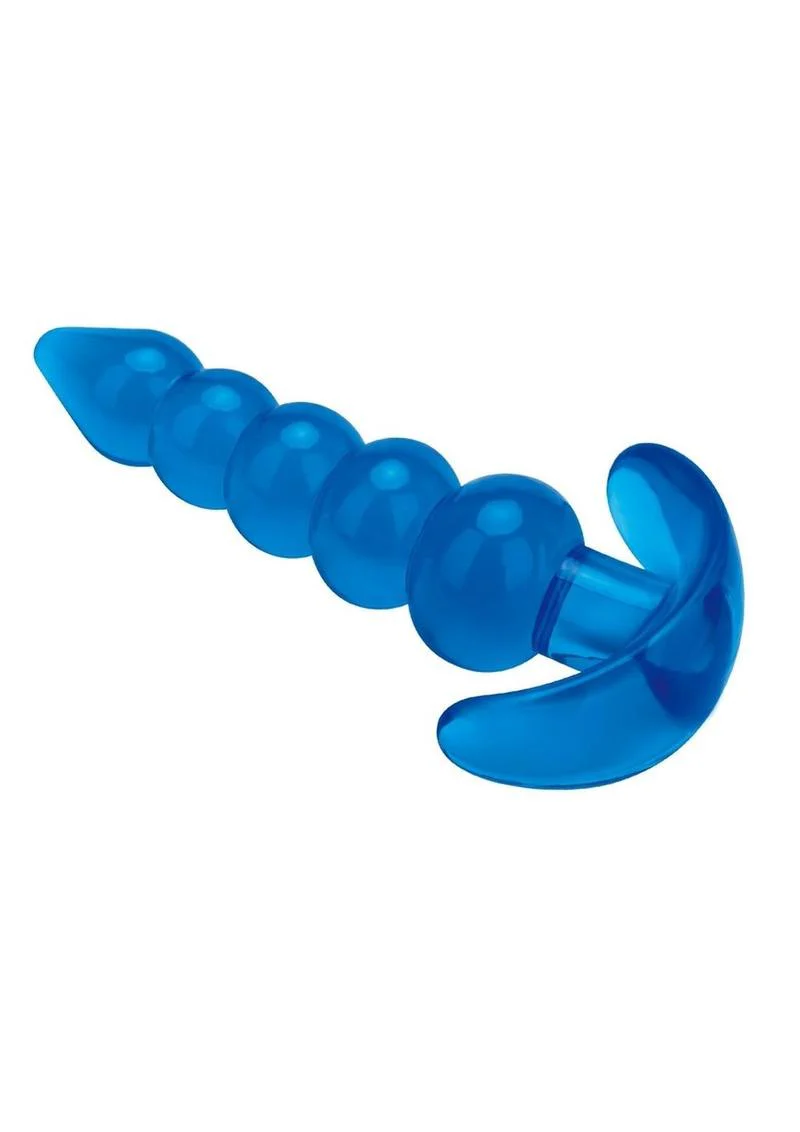 Blue Line Medium Beaded Anal Plug - Image 3