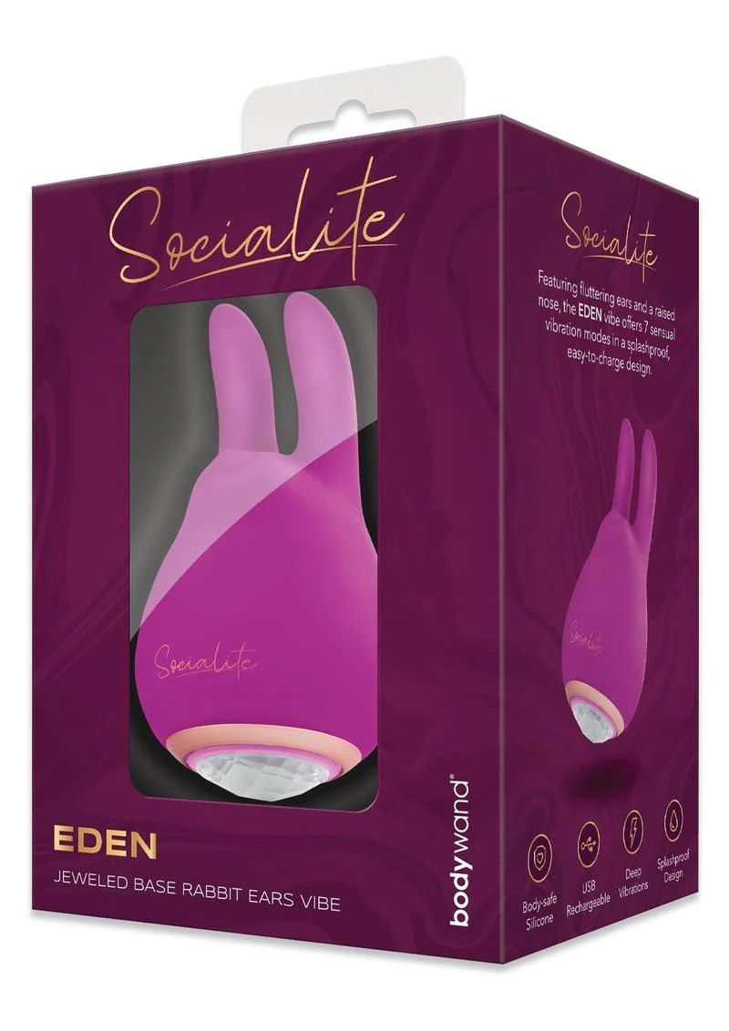 Bodywand Socialite Eden Jeweled Base Rabbit Ears Vibe - Image 2