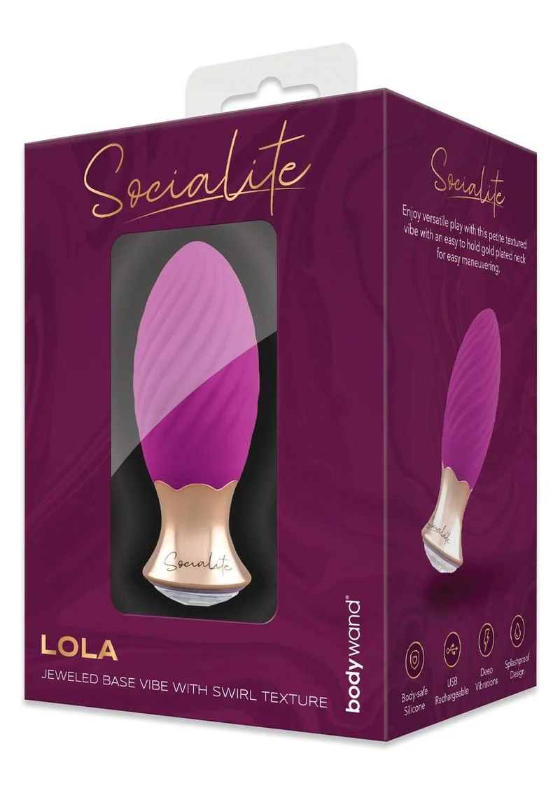 Bodywand Socialite Lola Jeweled Base Vibe with Swirl Texture - Image 2