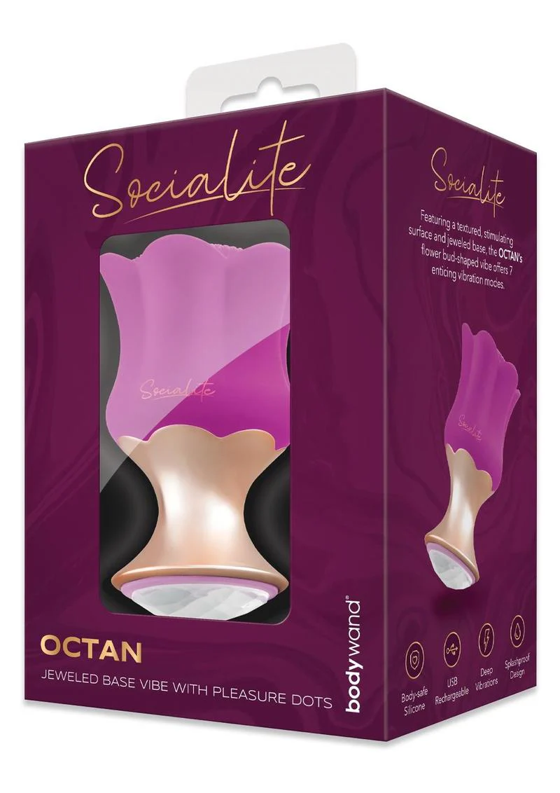 Bodywand Socialite Octan Jeweled Base Vibe with Pleasure Dots - Image 2