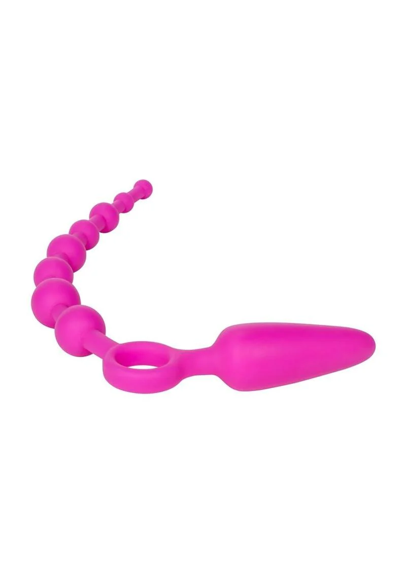 Booty Call Booty Double Dare Silicone Vibrating Butt Plug with Anal Beads - Image 4