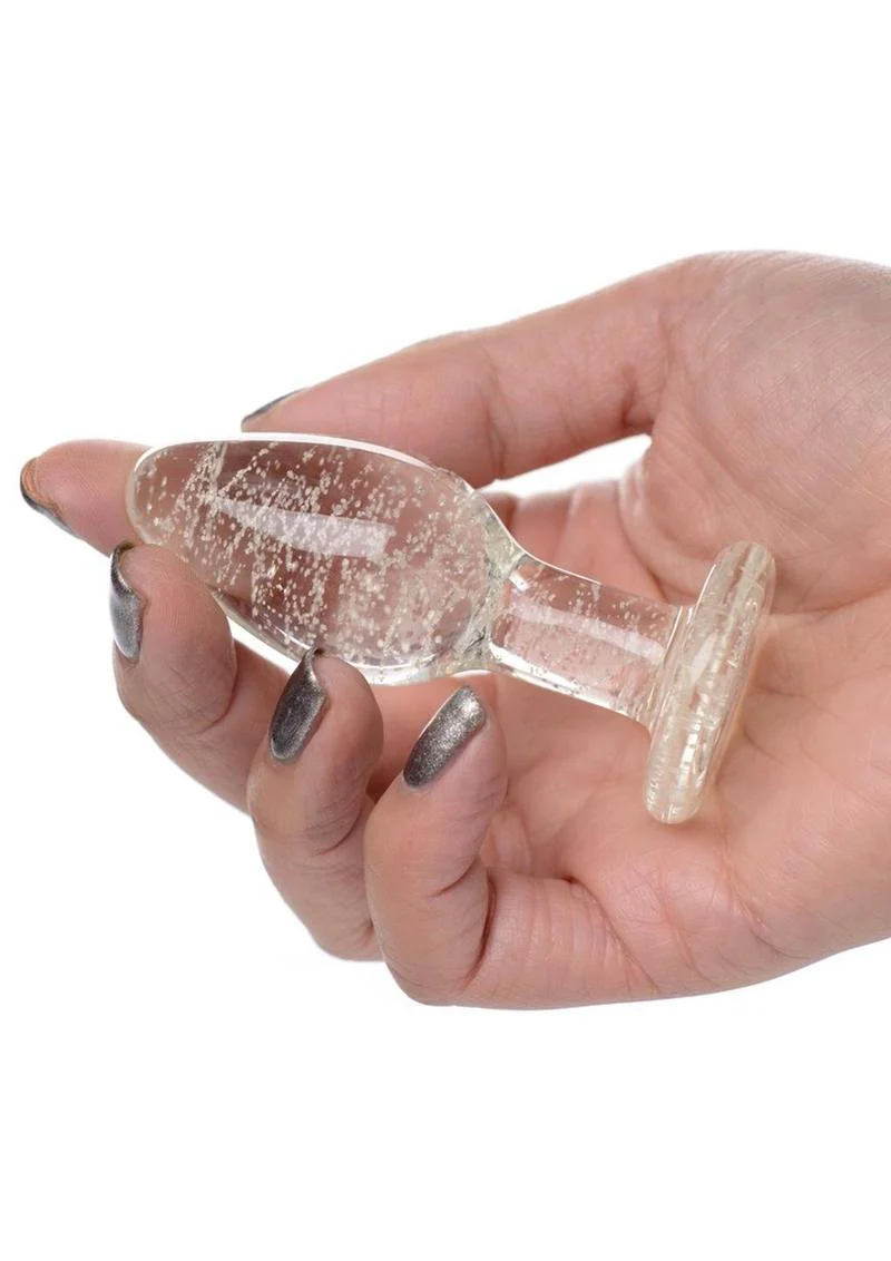 Booty Sparks Glow In The Dark Glass Anal Plug - Image 4