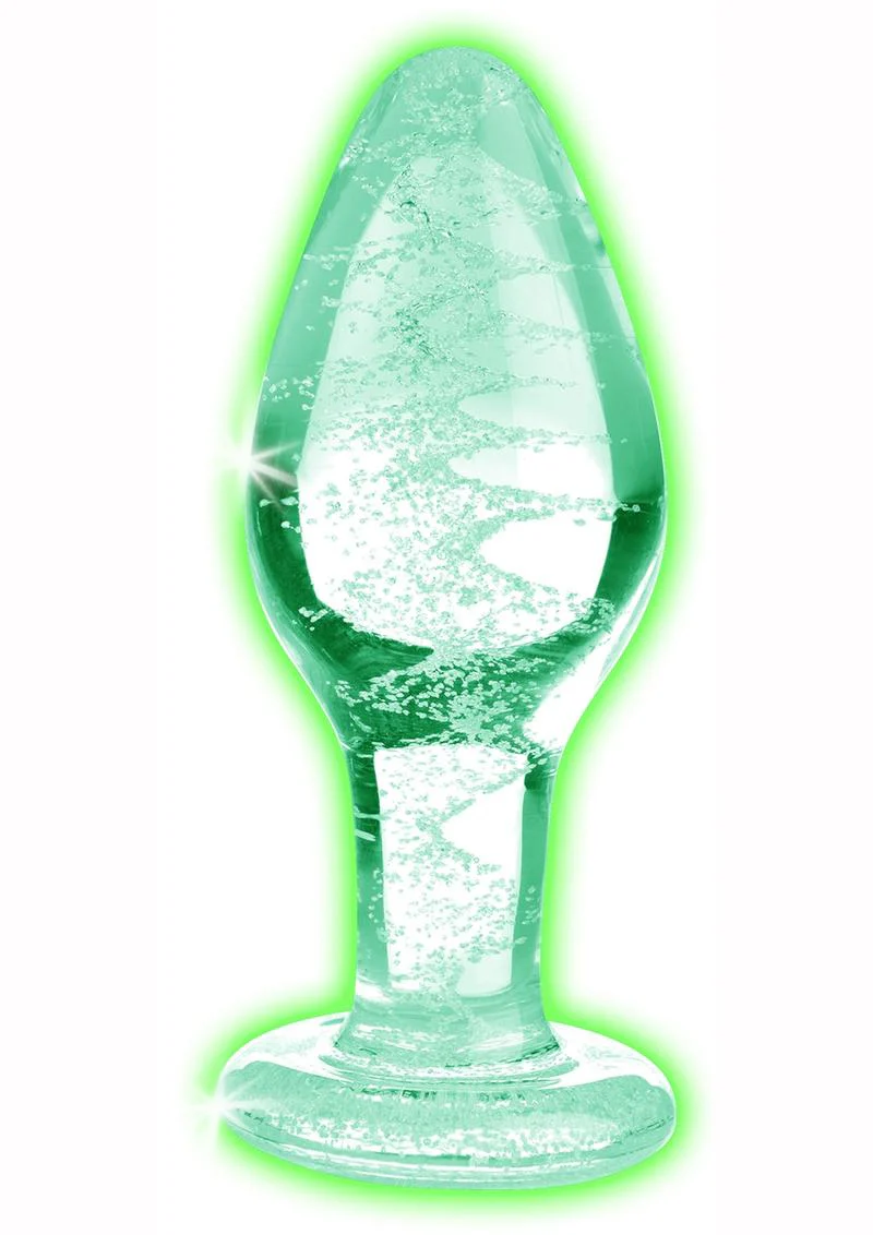 Booty Sparks Glow In The Dark Glass Anal Plug - Image 5