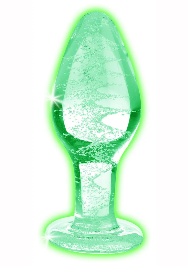 Booty Sparks Glow In The Dark Glass Anal Plug - Image 9