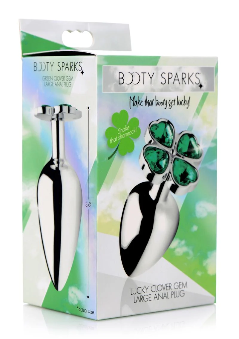 Booty Sparks Lucky Clover Gem Large Anal Plug - Image 2