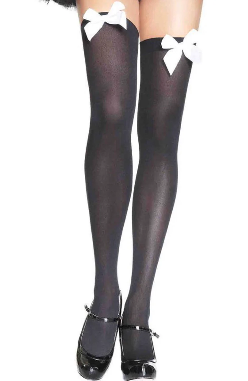 Thigh High Stockings with bow All Colors - Image 3