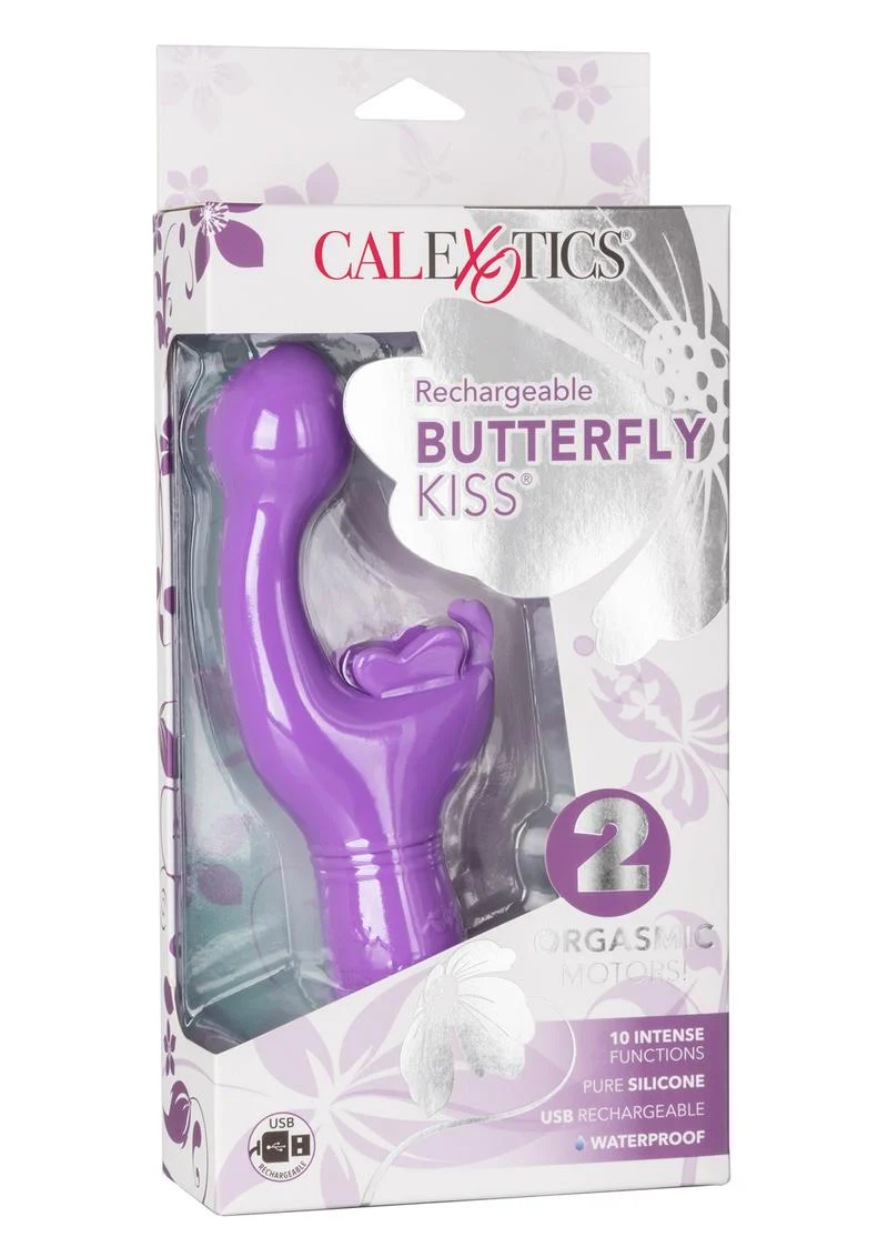 Butterfly Kiss Rechargeable Silicone Dual Vibrator - Image 10
