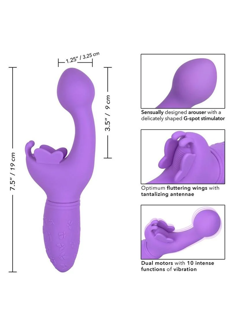 Butterfly Kiss Rechargeable Silicone Dual Vibrator - Image 12