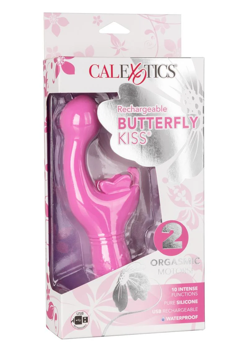 Butterfly Kiss Rechargeable Silicone Dual Vibrator - Image 6