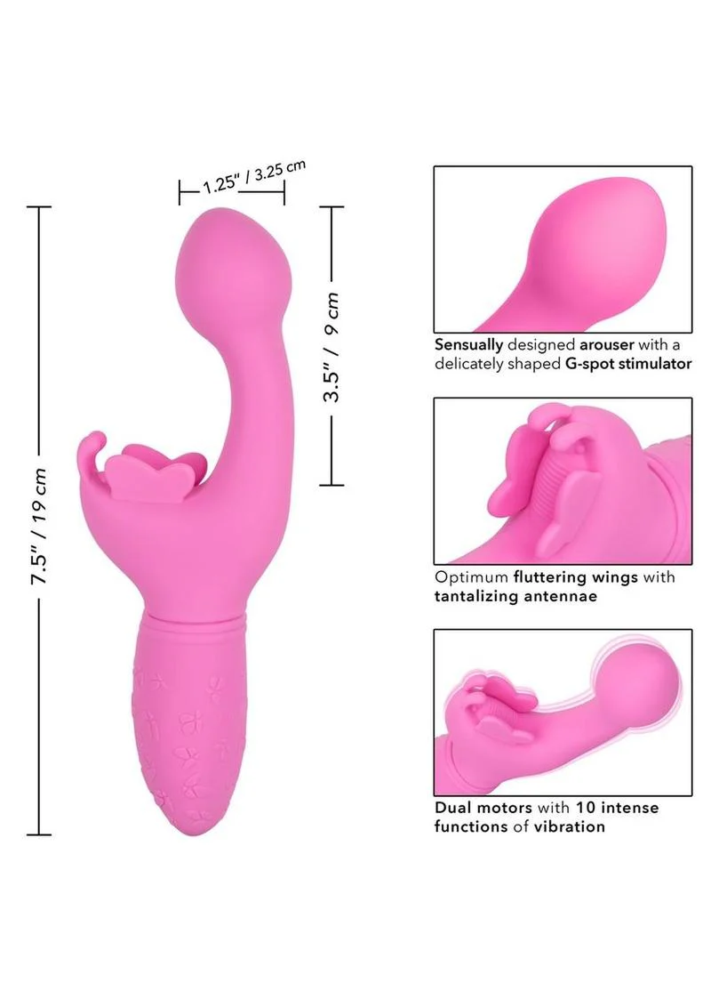 Butterfly Kiss Rechargeable Silicone Dual Vibrator - Image 8
