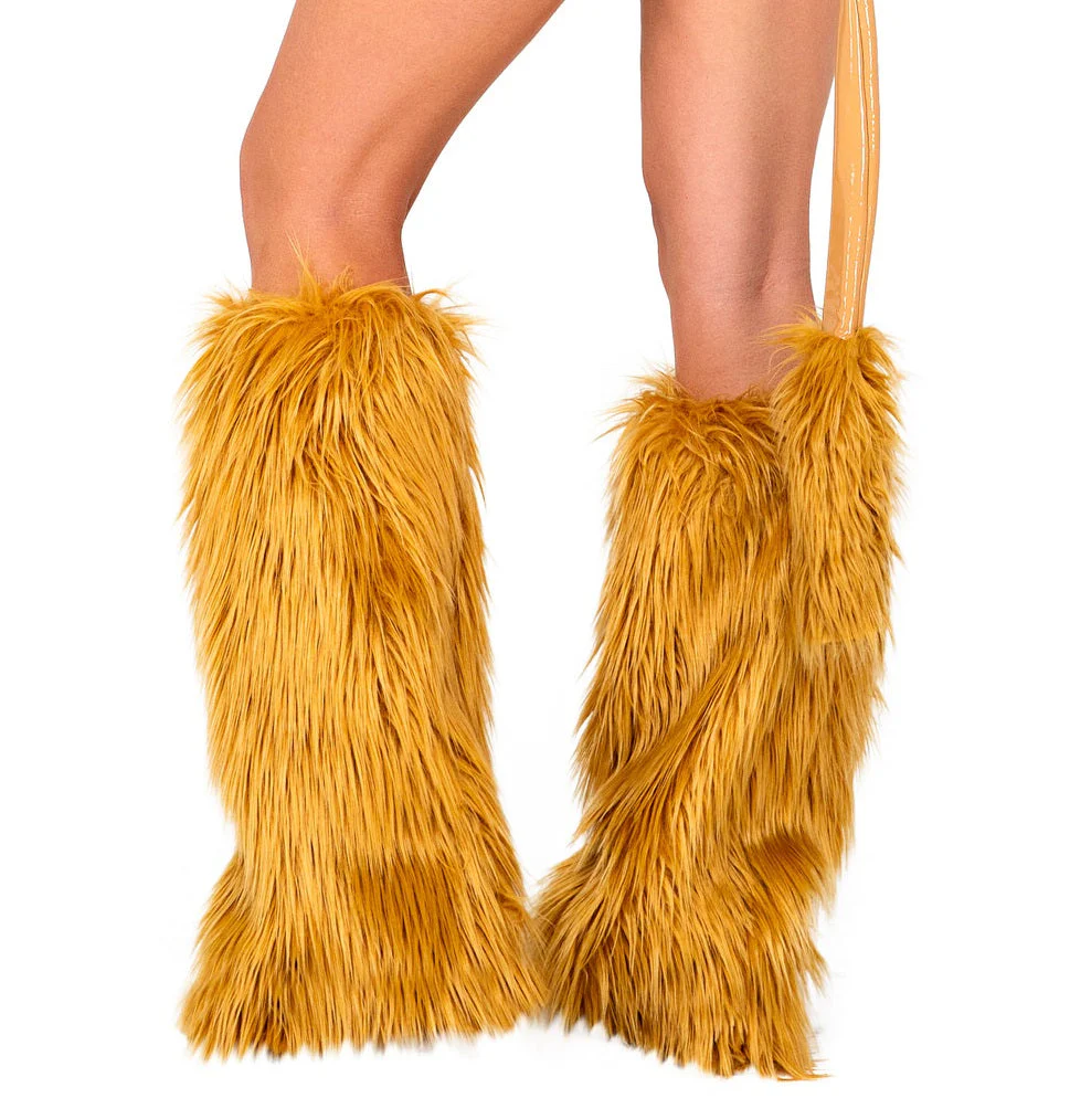 C121 - Fur Boot Covers Leg warmers - Image 4