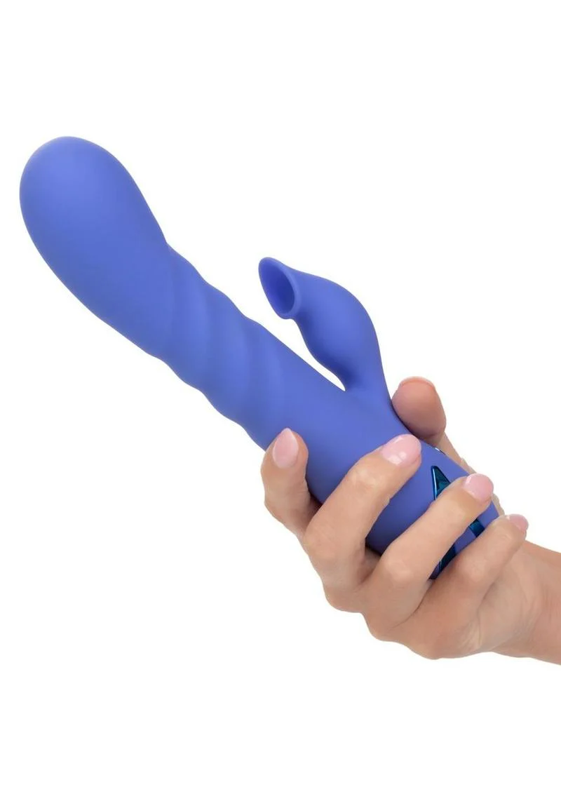 California Dreaming L.a. Love Rechargeable Silicone Vibrator with Clitoral Stimulator - Image 4