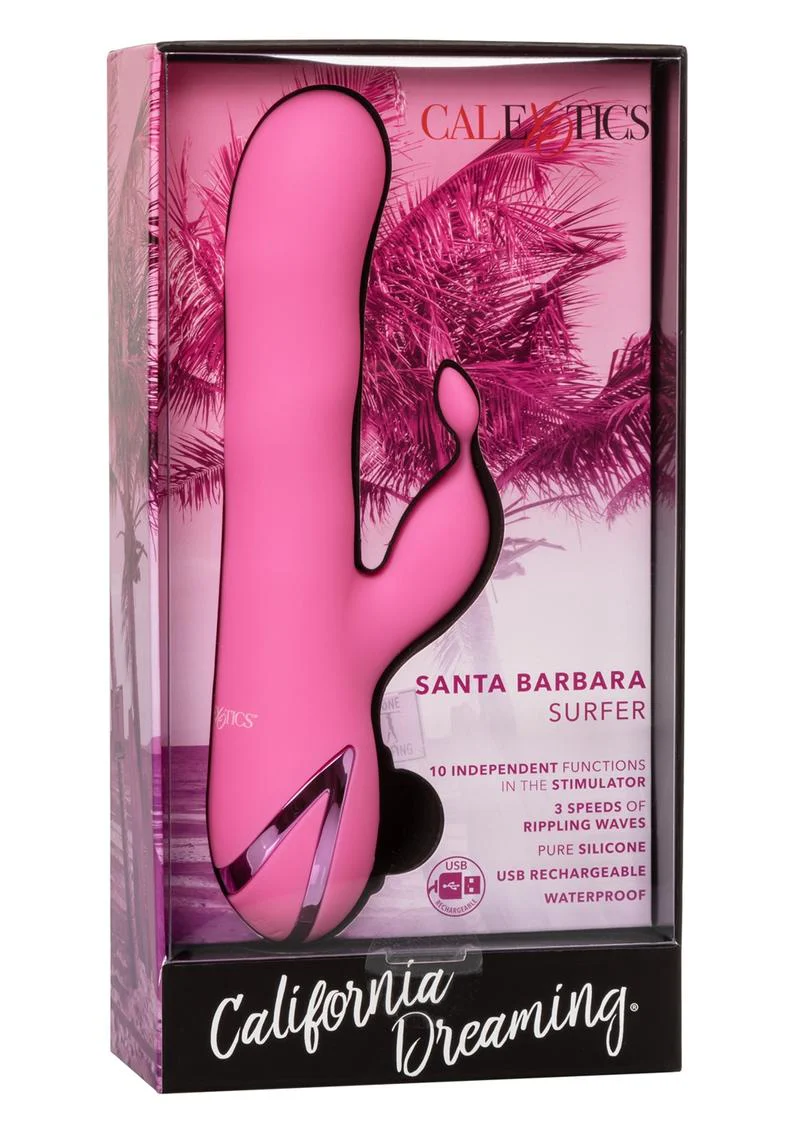 California Dreaming Santa Barbara Surfer Silicone Rechargeable Rabbit Vibrator - Image 2