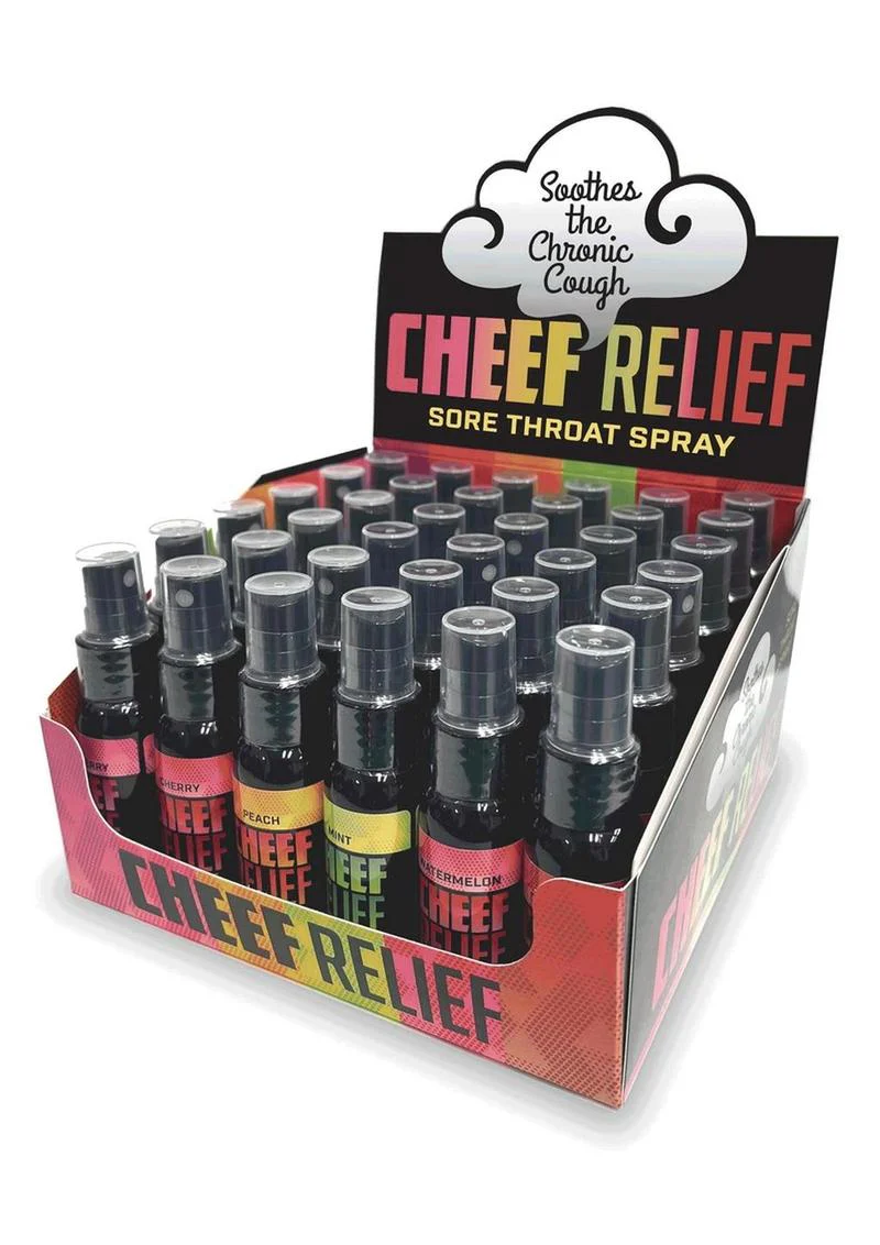 Cheef Relief Soothing Throat Spray (36 Per Display) - Assorted Flavors - Image 2