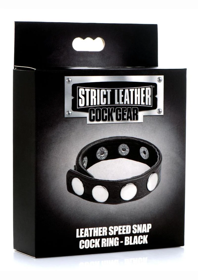 Cock Gear Leather Speed Snap Cock Ring - Image 2