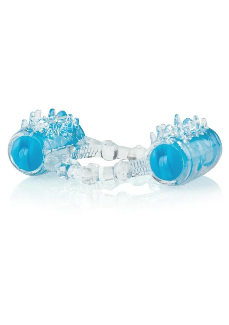 Color Pop Quickie Two-O Silicone Dual Vibrating Cock Ring - Image 3