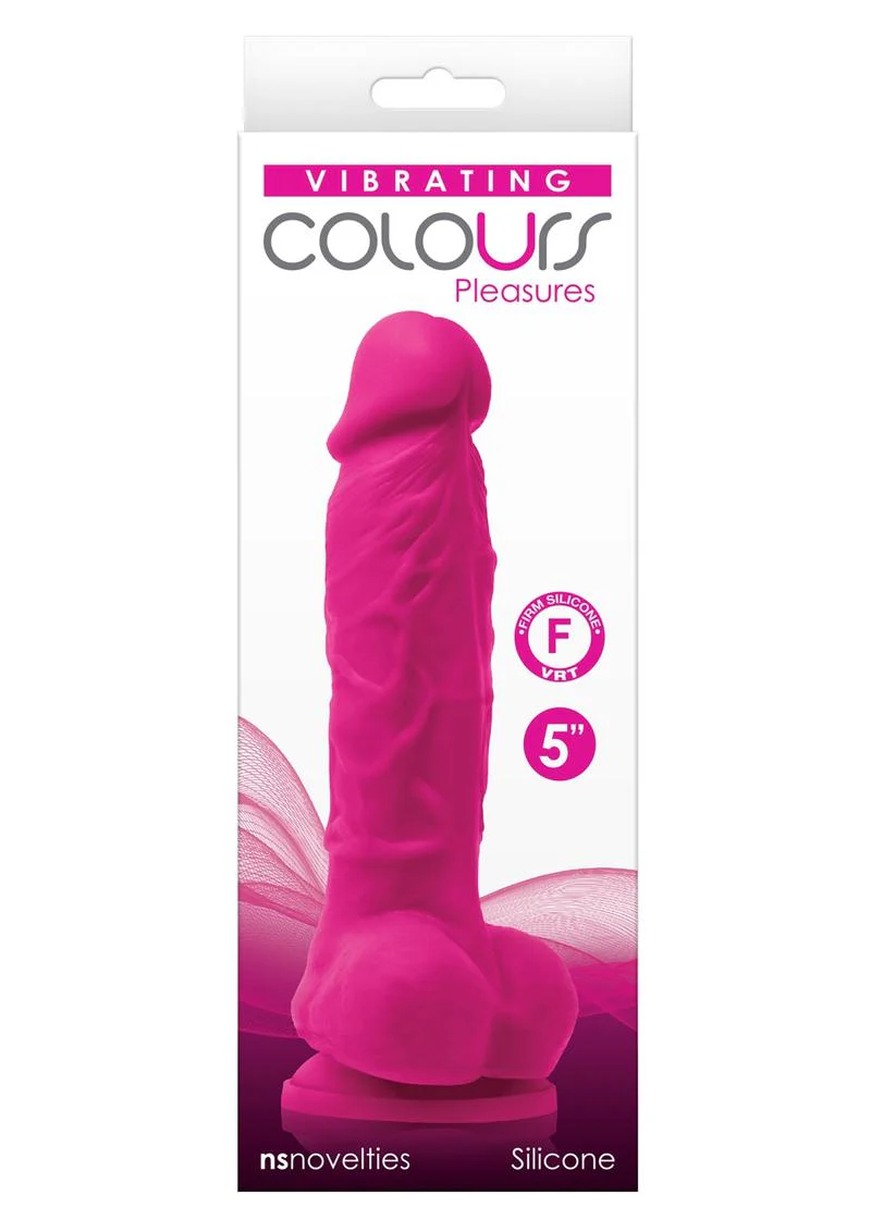 Colours Pleasures Silicone Vibrating Dildo with Balls - Image 18