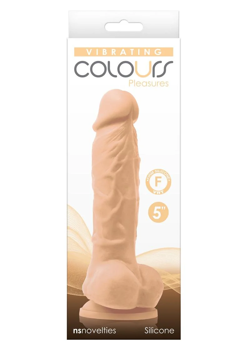 Colours Pleasures Silicone Vibrating Dildo with Balls - Image 26