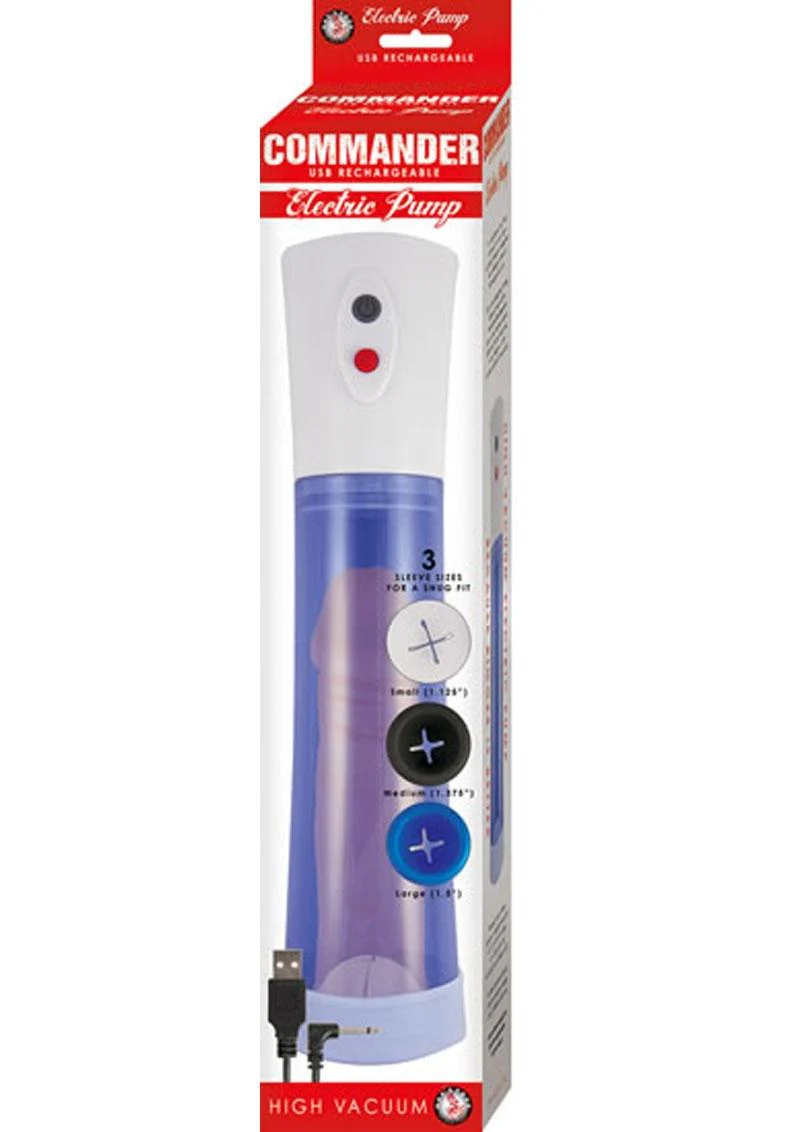 Commander Electric Rechargeable Penis Pump - Image 2