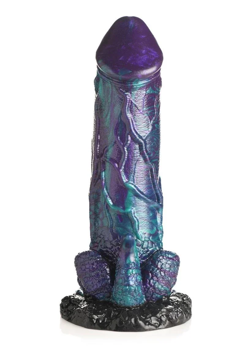 Creature Cocks Dino Dick Dinosaur Silicone Dildo - Extra Large - Purle - Image 3