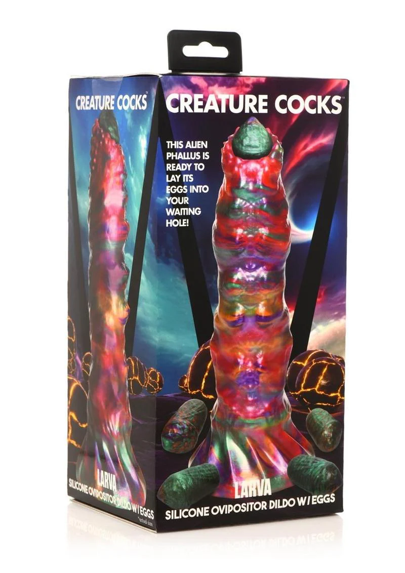 Creature Cocks Larva Silicone Ovipositor Dildo with Eggs - Image 2