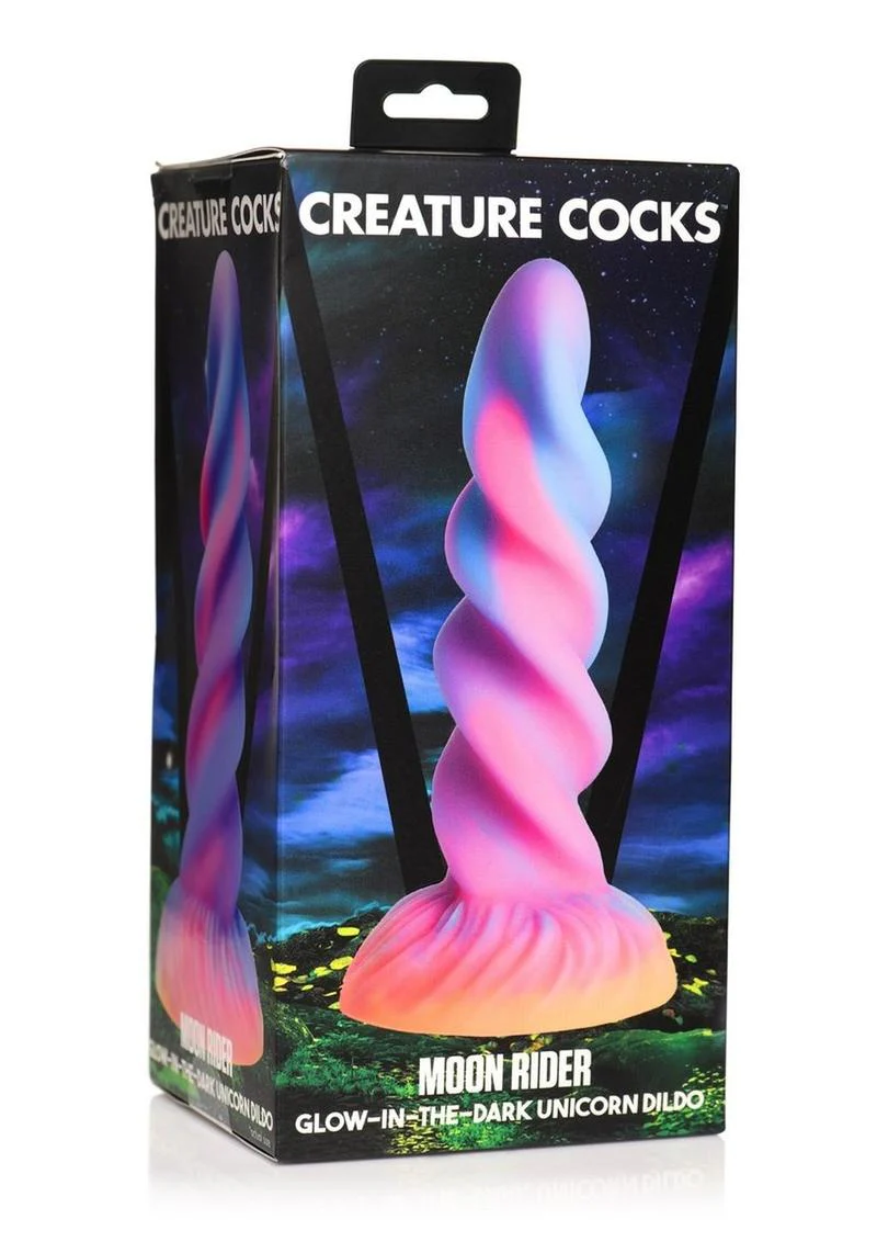 Creature Cocks Moon Rider Glow In The Dark Unicorn Silicone Dildo - Image 2