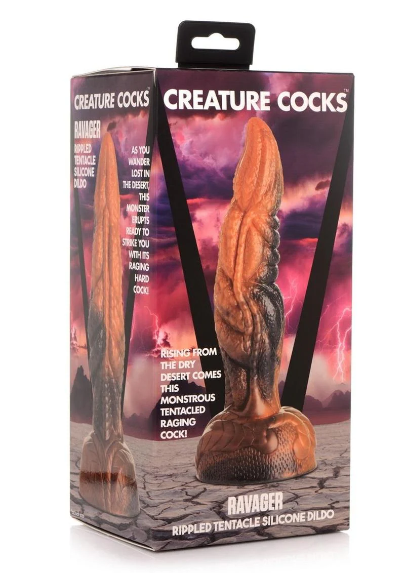Creature Cocks Ravager Rippled Tentacled Monster Silicone Dildo - Image 2