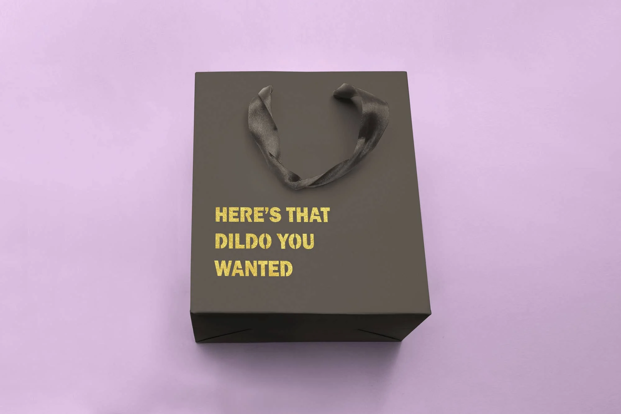 Crimson and Clover Studio - Here's that Dildo You Wanted Funny  Adult Humor Gift Bag - Image 2