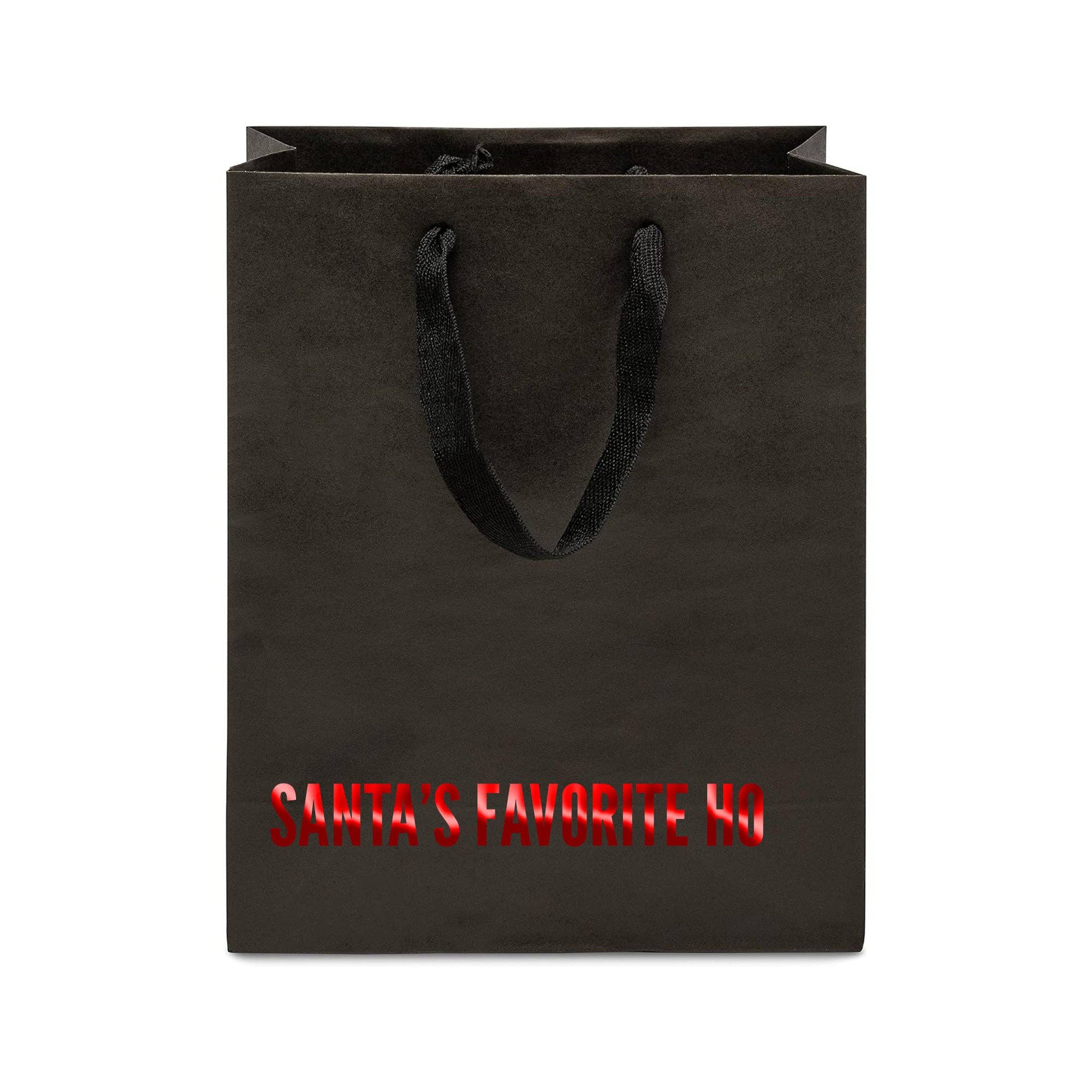 Crimson and Clover Studio - Santa's Favorite Ho Funny Christmas Gift Bag