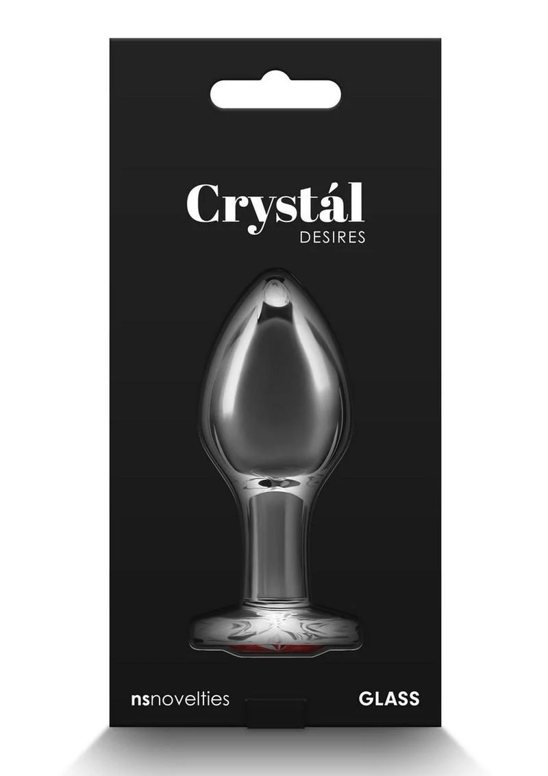 Crystal Desires Red Heart Glass Anal Plugs - Image 8