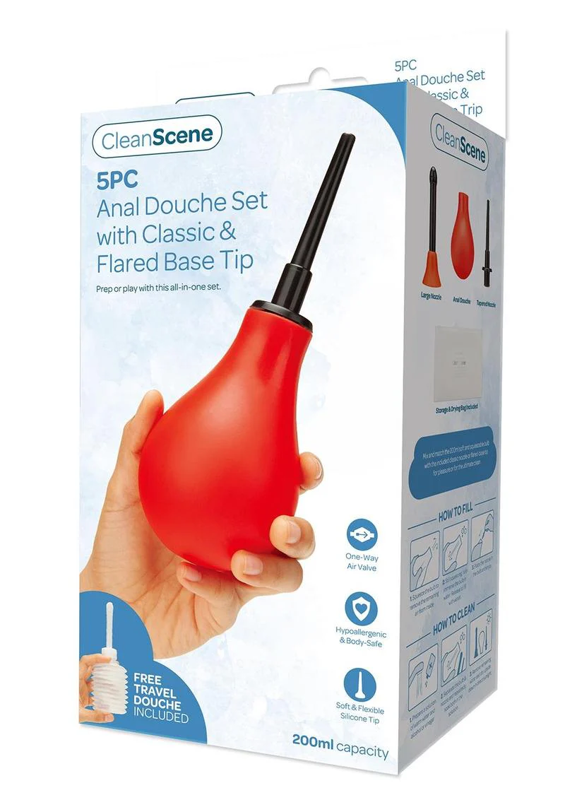 CS 3pc 200ml Douche Set Including Bulb