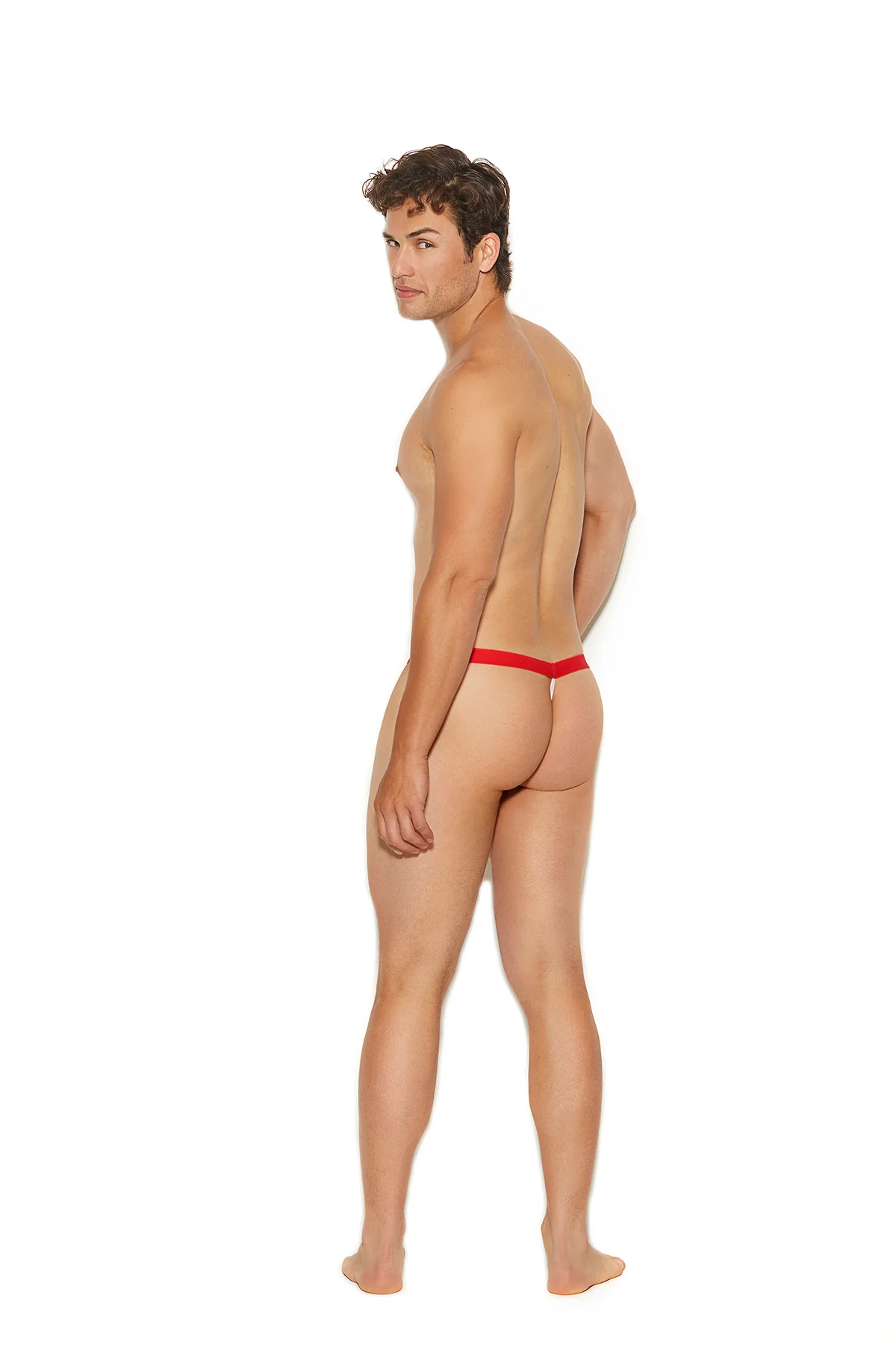 Elegant Moments Men's Striped Mesh G-string Pouch - Image 2