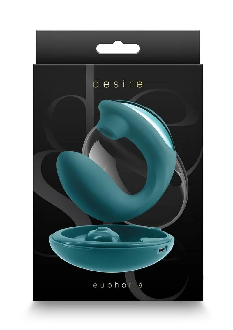 Desire Euphoria Dual End Vibrator with Air Pulse Clitoral Stimulation - Image 2
