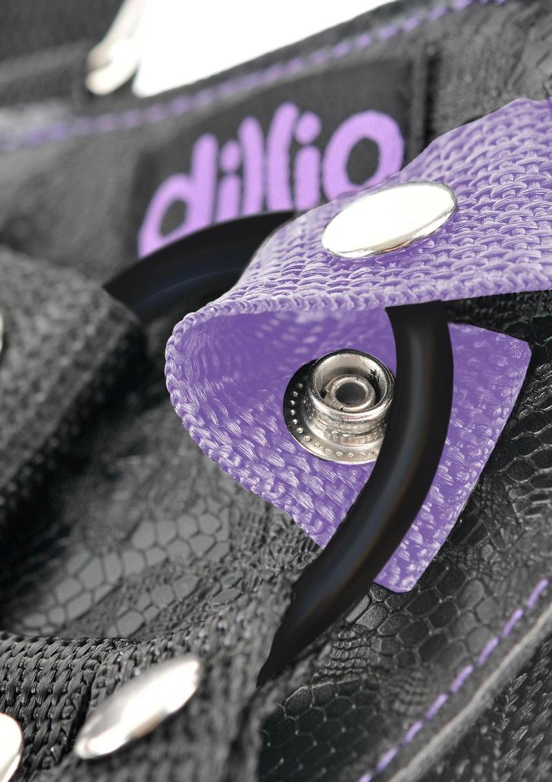 Dillio Strap-On Suspender Harness Set with Silicone Dildo - Image 4