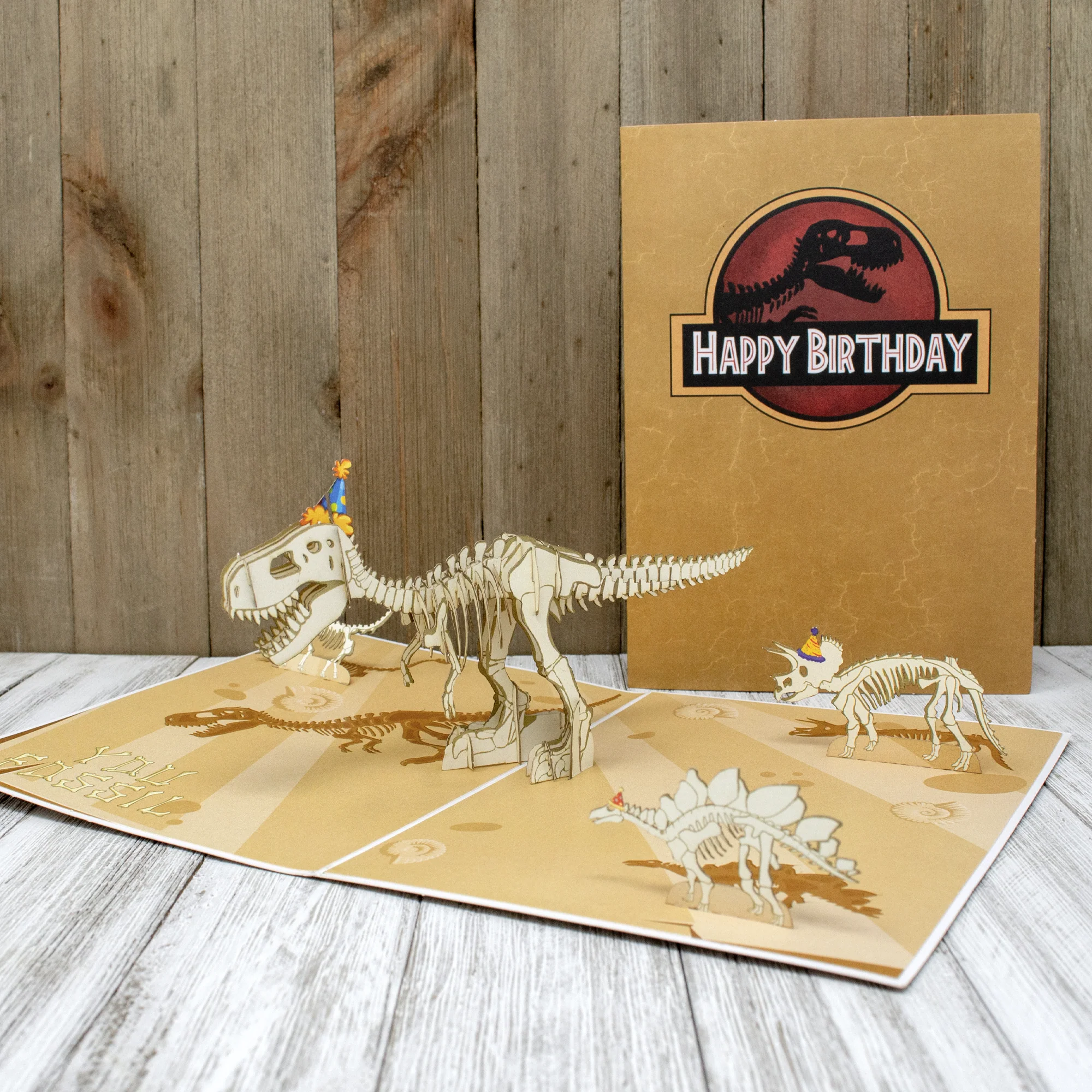 Dirty Pop Cards - Birthday Fossil Funny 3D Pop-Up Jurassic Dinosaur Card - Image 3